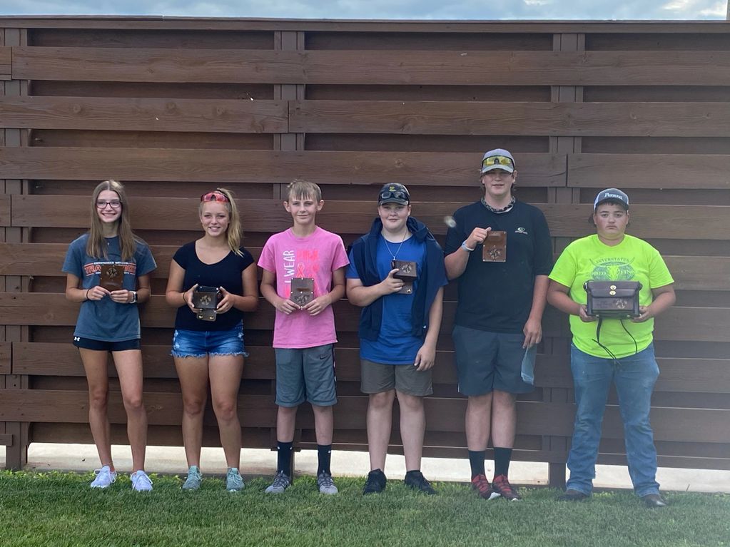 Junior Winners of the Youth Leather shoot with their awards.  (Champion - Colton Kirchmann, Class A 