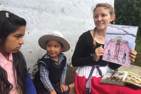 Rachel Gober, our artist, advocate, and advancer is shown here serving in rural Peru.