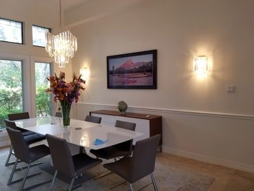 This client is a photographer; she created this space to be able to present her work.