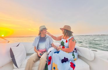 Sunset on a anniversary cruise