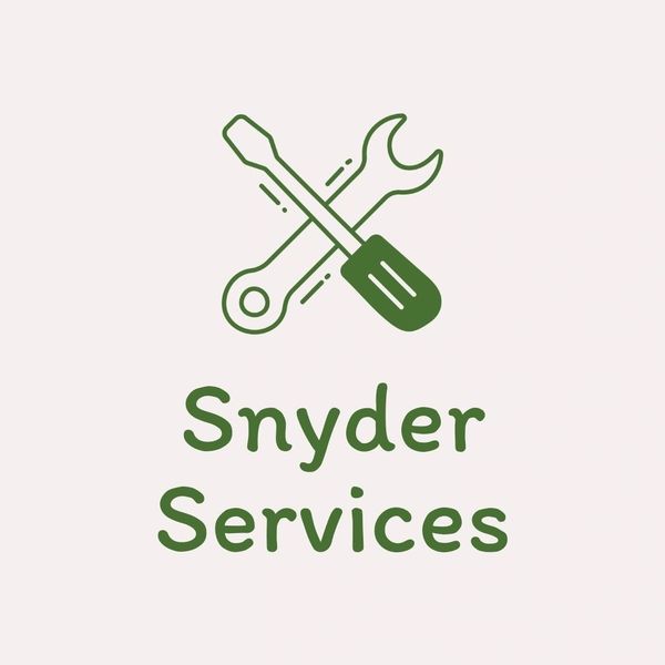 Green wrench and screwdriver crossed above 'Snyder Services' text.