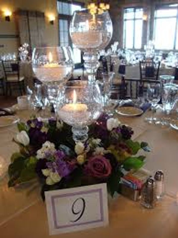Clear Glass Center Pieces (Cluster of 3)
$12.00 each rental (per cluster of 3)