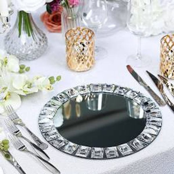 Jeweled Rim Mirror Charger
$15.00 each rental