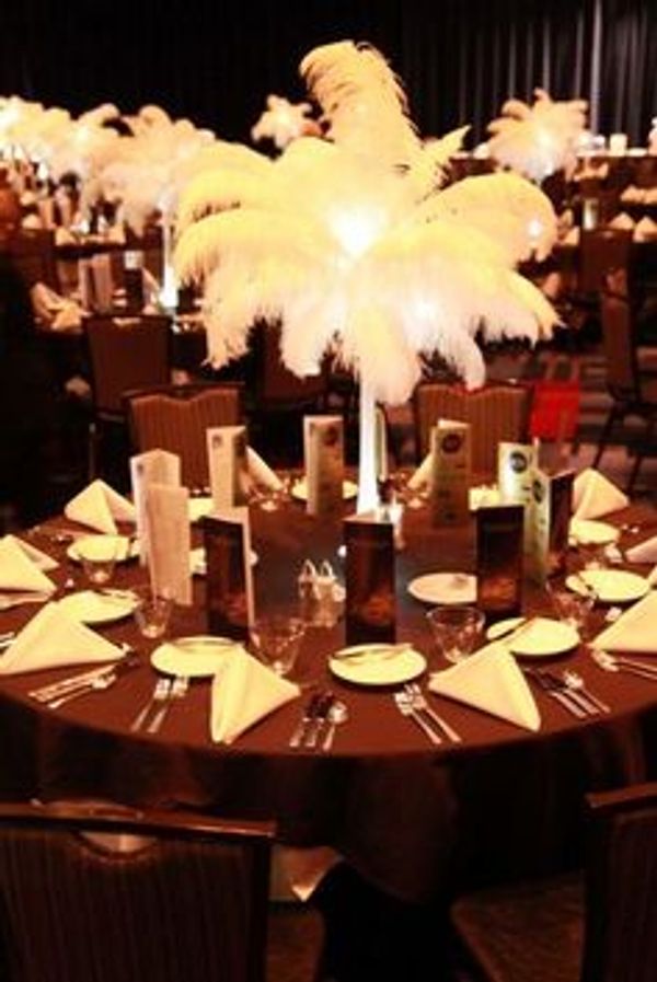White Ostrich Feather Center Piece
$40.00 each rental