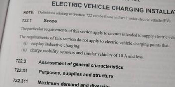 EV charger power assessment form for ENA. Used prior to EV charger installation