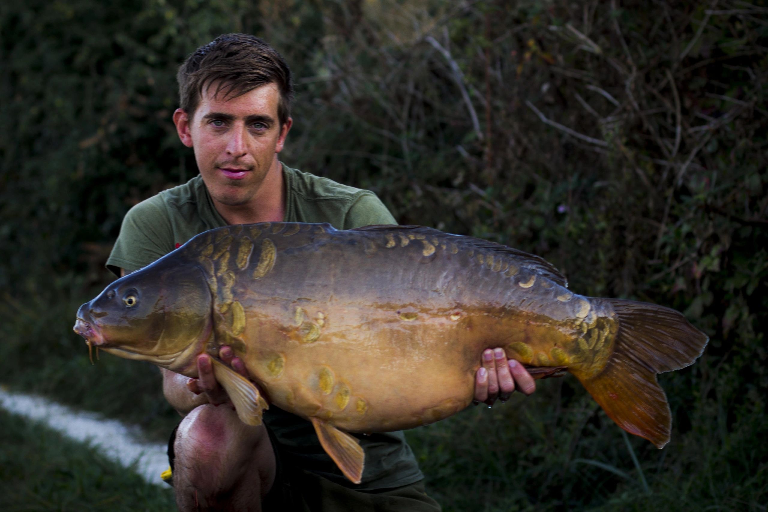 Co-founder George Treadwell with a Gigantica 39lb Mirror carp