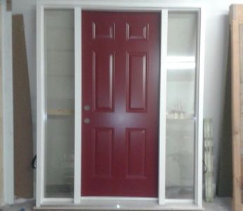 Custom spray painting doors with a factory finish is our specialty!