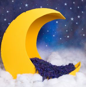 Décor photographique de lune pour enfant.