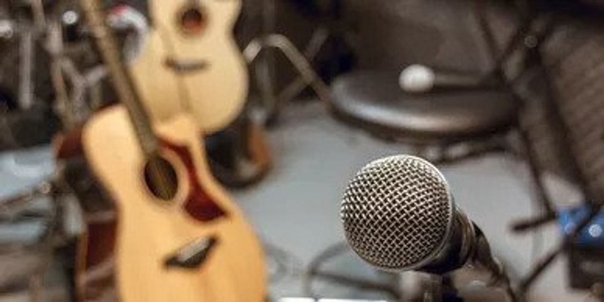 Two Guitars and a Microphone Template Image