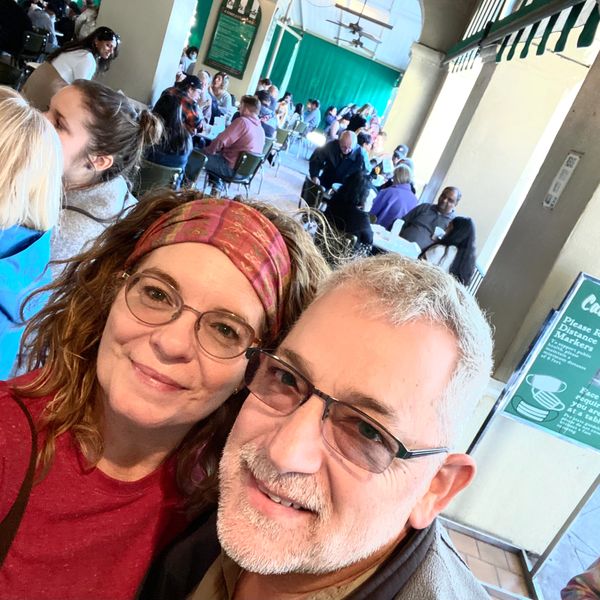 Milo Mannino & Cherie Mannino in New Orleans at Cafe Du Monde.