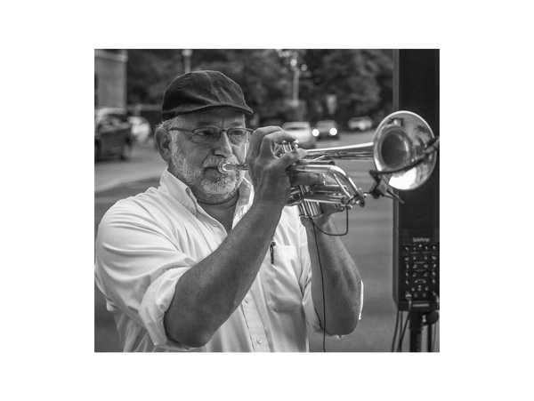 Milo Mannino, jazz trumpet on High St.