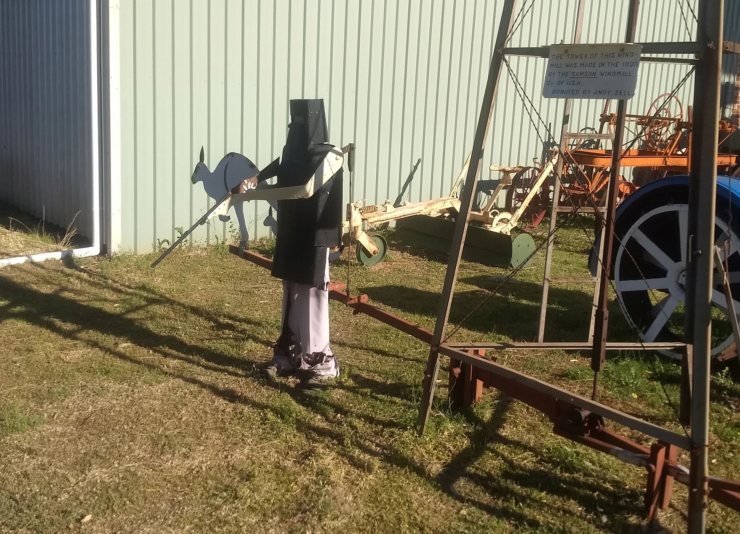 Working models of bush characters powered by the windmill.