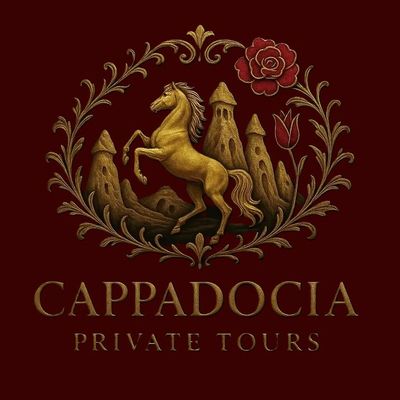 Logo of Cappadocia Private Tours a Golden horse with Rose and Tulip