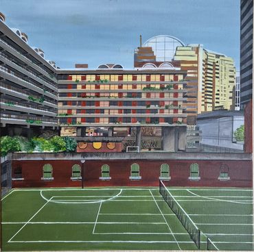 Barbican Tennis Court by Lucy Pickford