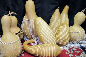 Gourds ready to be made into Shekeres, guiros, Ipu's.