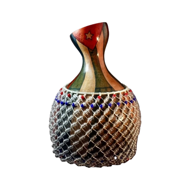 Custom Chekere with Cuban Flag