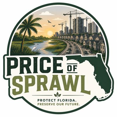 Logo showing Florida sprawl's environmental impact.