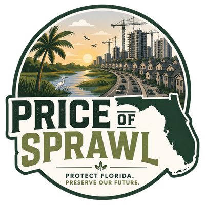 Logo depicting environmental and urban sprawl in Florida.