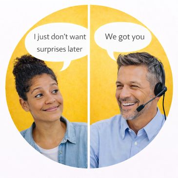 Customer seeking assurance, support agent responds reassuringly.