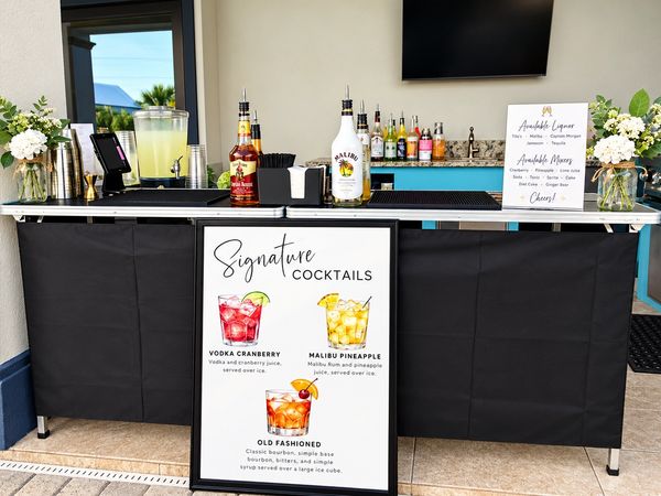 Sweet Libations Mobile Bar - Portable Table Bar