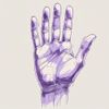 Open hand drawing