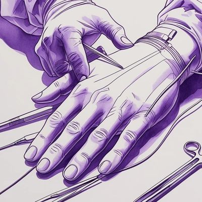 Hand ready for surgery