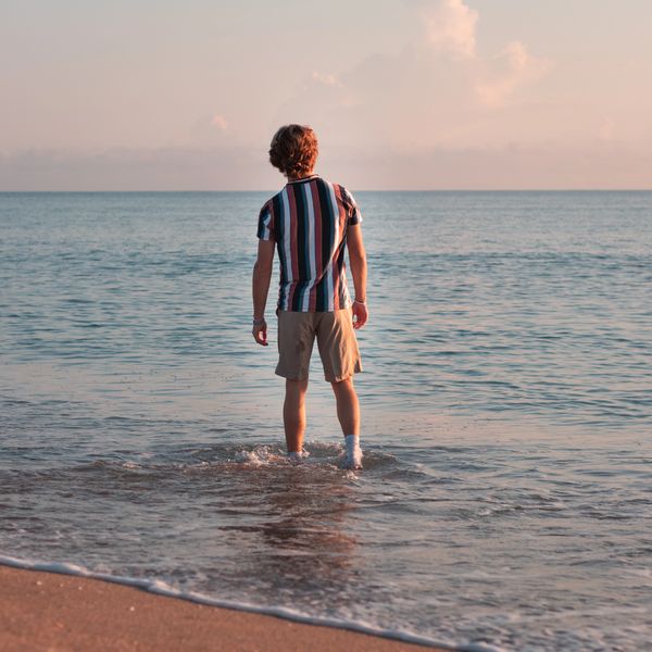A senior picture that is on the beach