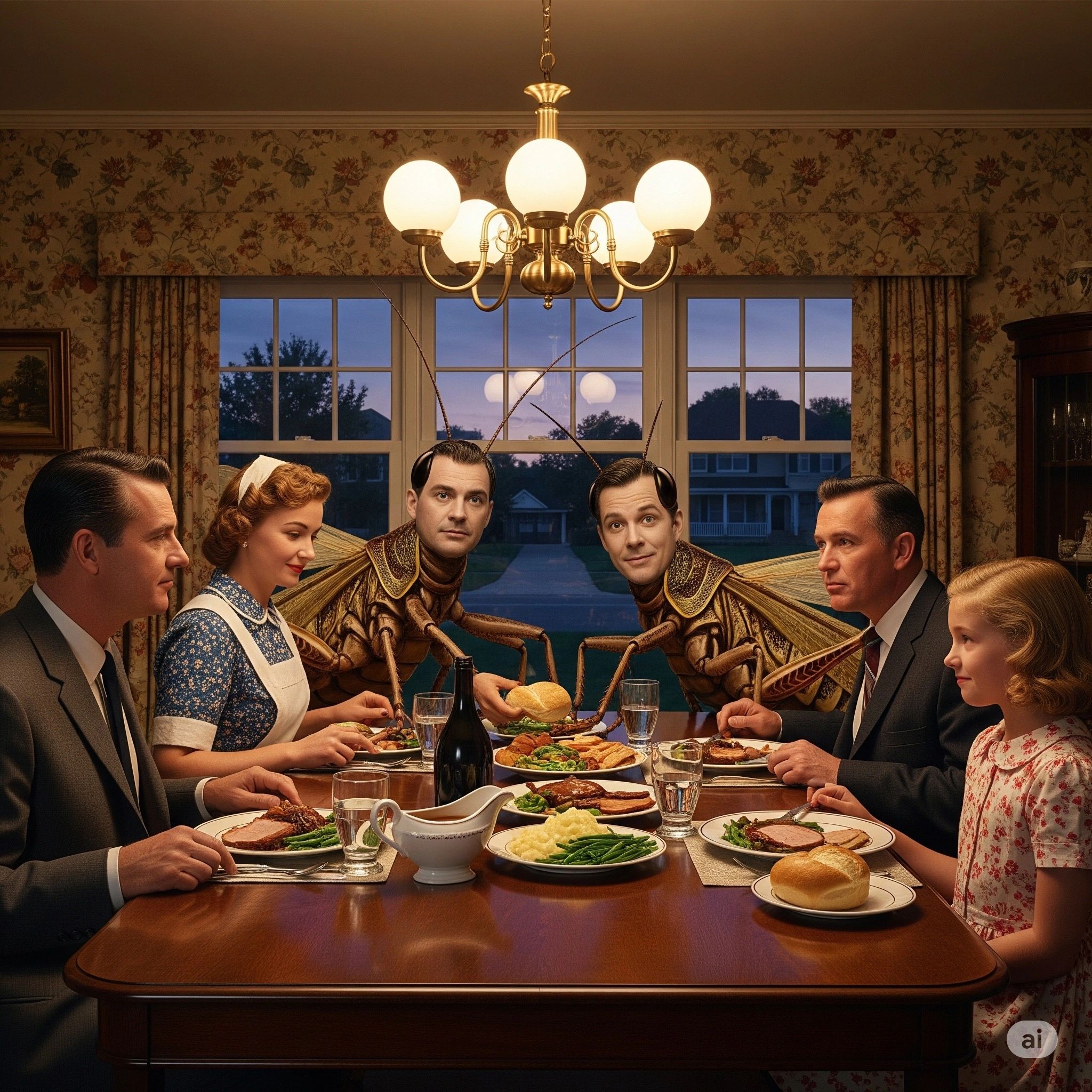 Locusts Devour Us 1. AI created art by Kelly Sue Jin