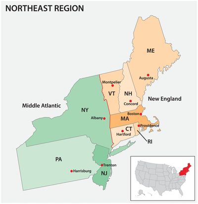 Northeast map