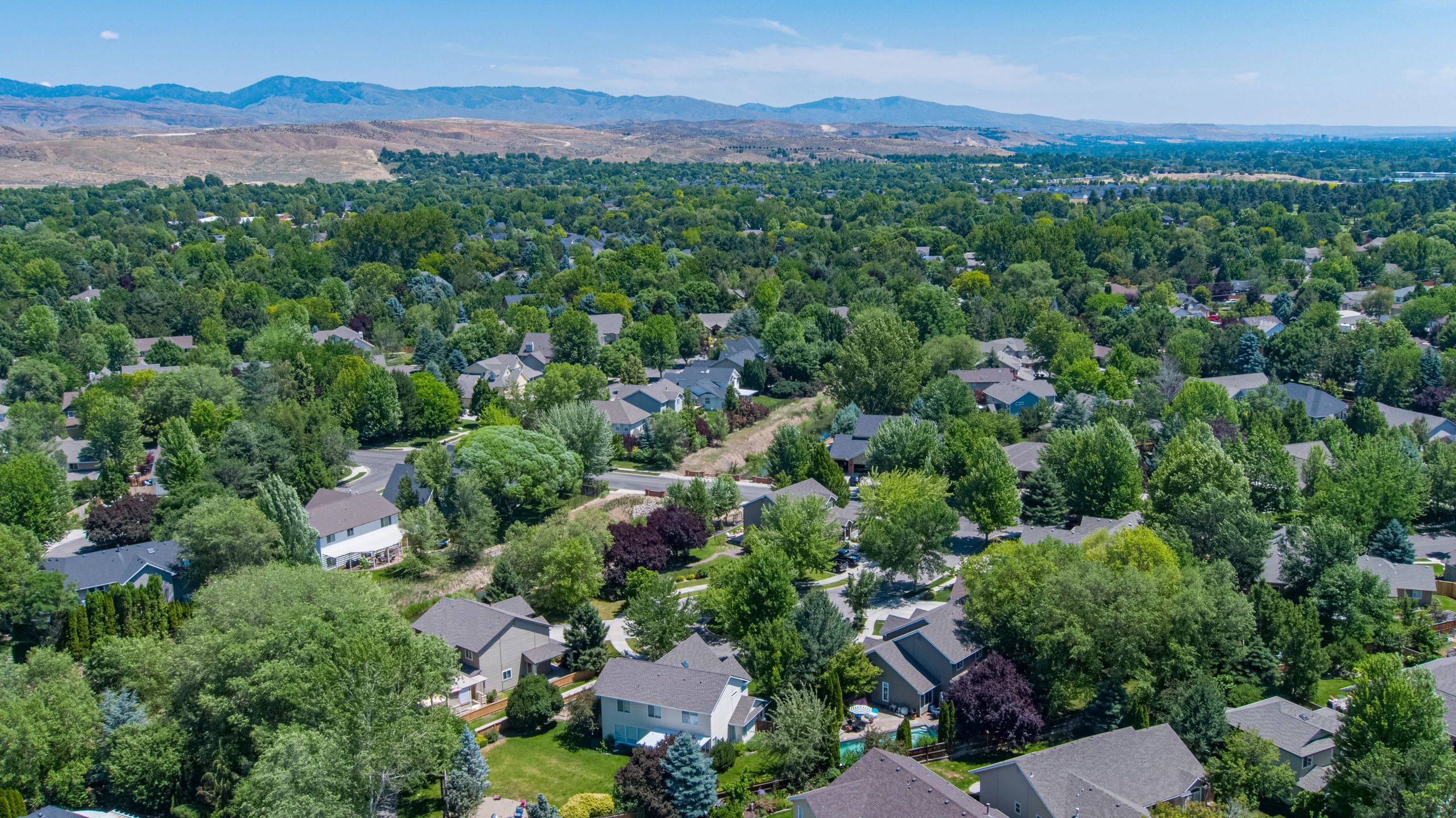 Aerial view of Eagle, Idaho