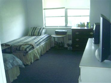 Leather couch white pillows table.