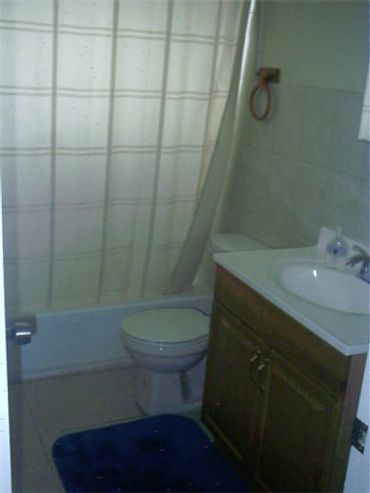 Bathroom shower tub vanity sink.