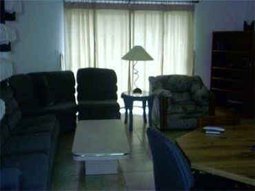 Dark living room sofa lamp.