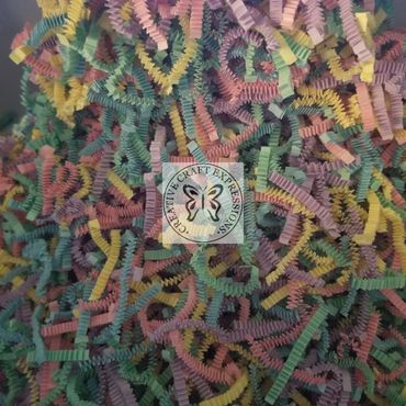 Unicorn themed Crinkle Stuffing. Five color pastel mix suitable for Easter baskets.