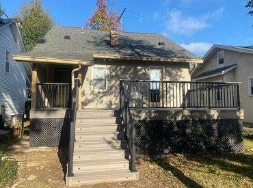 Composite deck built in Louisville KY with clean design and durable materials.