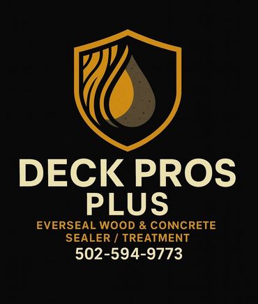 Deck Pros Plus branding showcasing our professional deck building and treatment work.