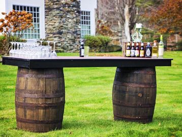 barrel table, barrel bar