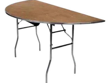 half round table
