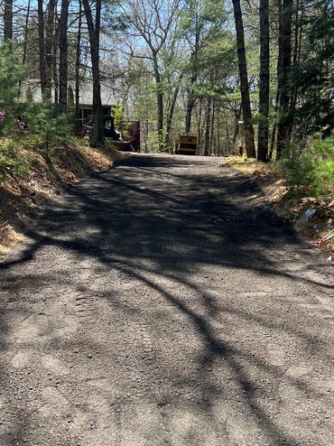 Completed driveway with millings in West Greenwich, RI.