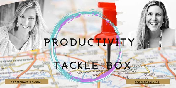 Val Shah and Kimberly Snider, promoting:  Productivity Tackle Box