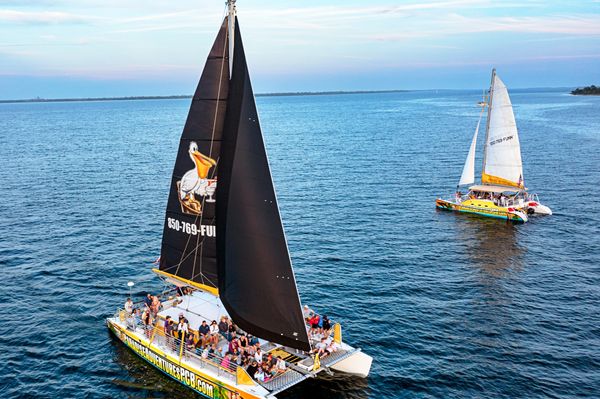 Paradise Adventure' catamarans Privetter and Footloose sailing in the Gulf of Mexico
