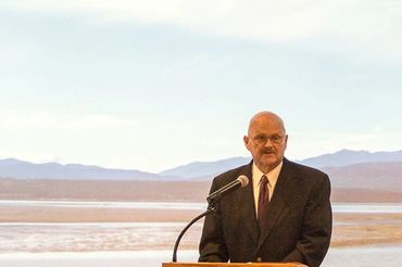 Chaplain Dale with full-wall background