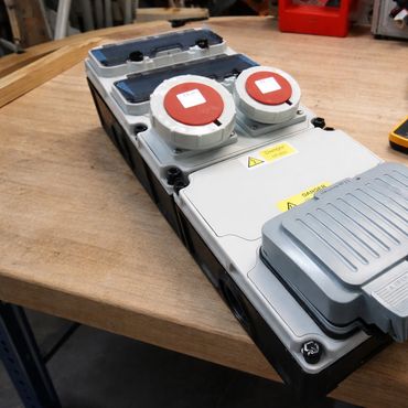 Bespoke distribution units from Ceenorm's project team - with two 400V sockets