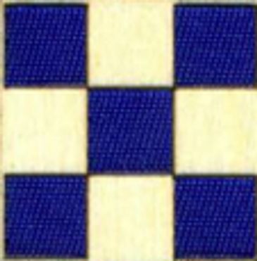 Blue cream checkerboard quilt pattern