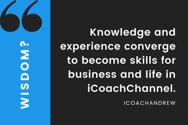 Wisdom is knowledge and experience that become skills for business and life.