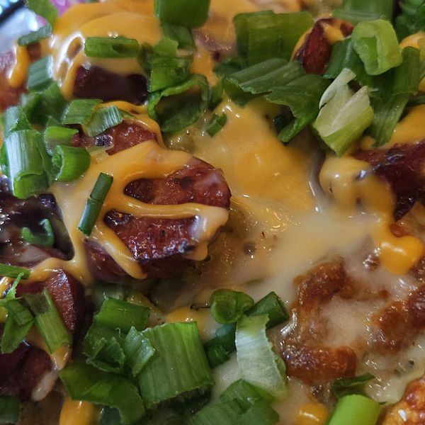 Chicken sausage and green bell peppers