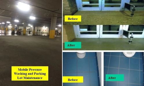 parking lot maintenance mobile pressure washing commercial carpet cleaning window cleaning tile 