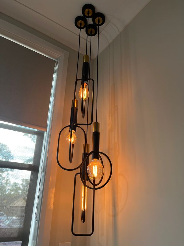 Pendant Installation 
Hanging lights 
Incandescent Lights