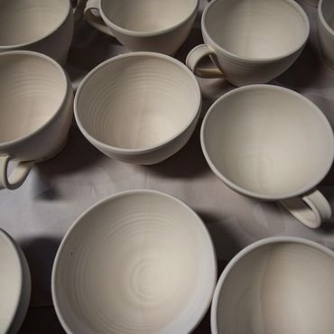 hand thrown pottery cups