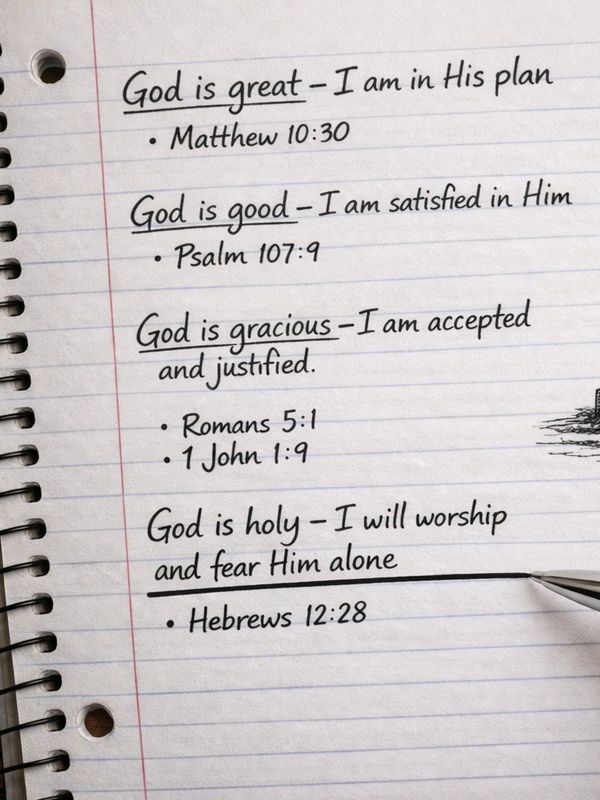 God is great, God is good, God is gracious, God is holy